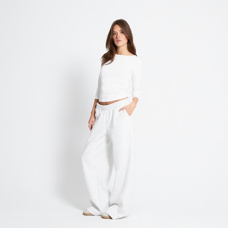 Wide sweatpants "Edina" Grey Melange